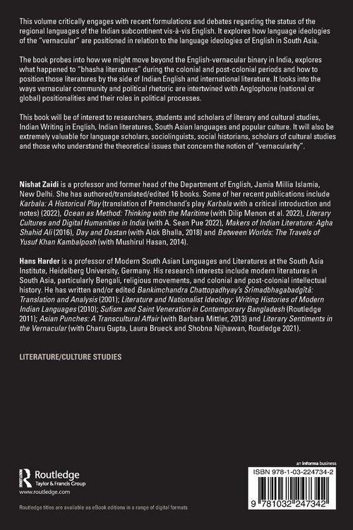 Produktbild: Language Ideologies and the Vernacular in Colonial and Postcolonial South Asia