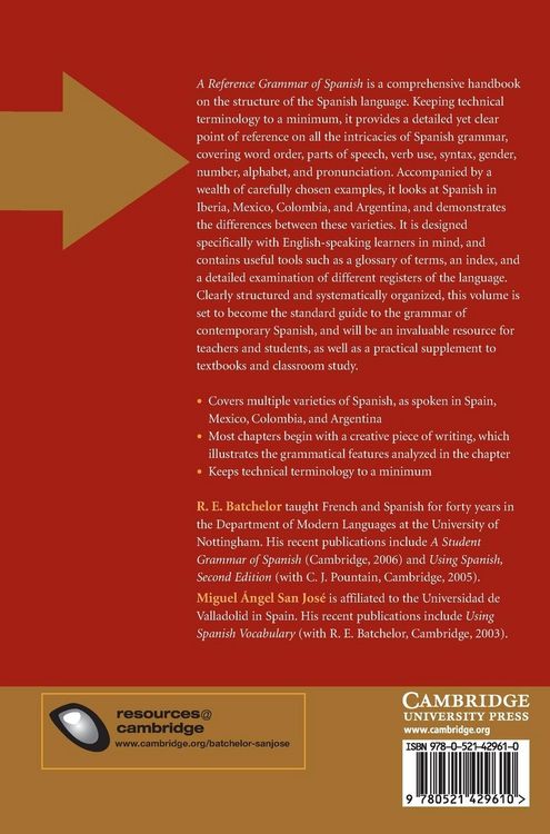 Produktbild: A Reference Grammar of Spanish