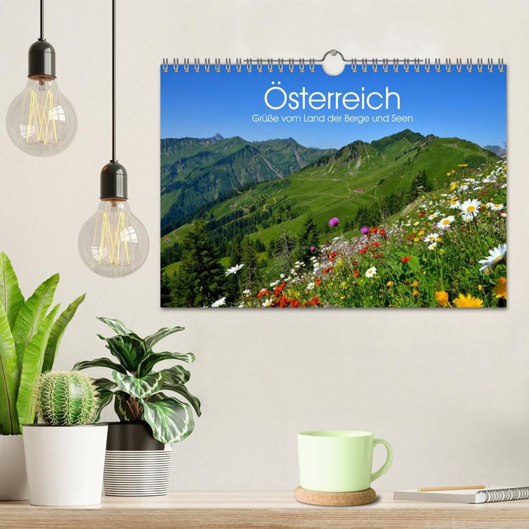 Produktbild: &Ouml;sterreich. Gr&uuml;&szlig;e vom Land der Berge und Seen (Wandkalender 2026 DIN A4 quer), CALVENDO Monatskalender