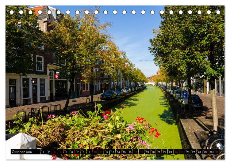 Produktbild: Zauberhaftes Delft - Perle der Niederlande (Tischkalender 2026 DIN A5 quer), CALVENDO Monatskalender