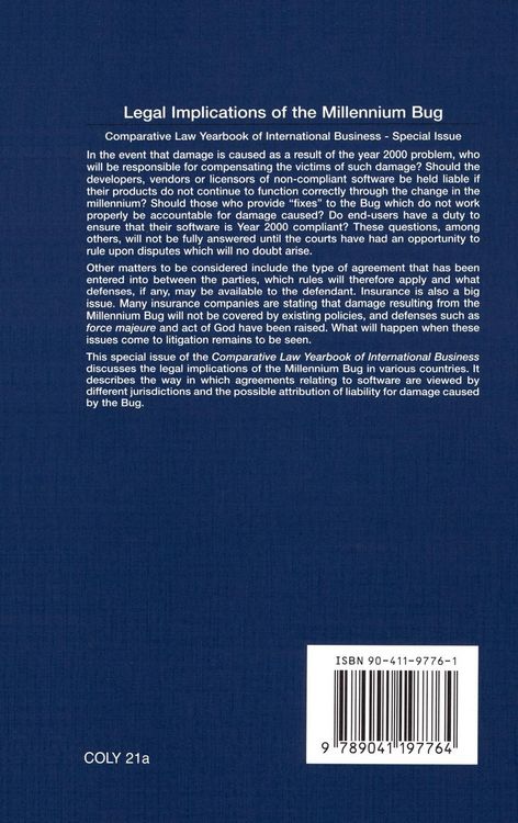 Produktbild: Comparative Law Yearbook Of International Business