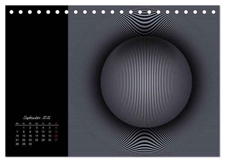 Produktbild: Schwarz trifft Wei&szlig; (Tischkalender 2026 DIN A5 quer), CALVENDO Monatskalender
