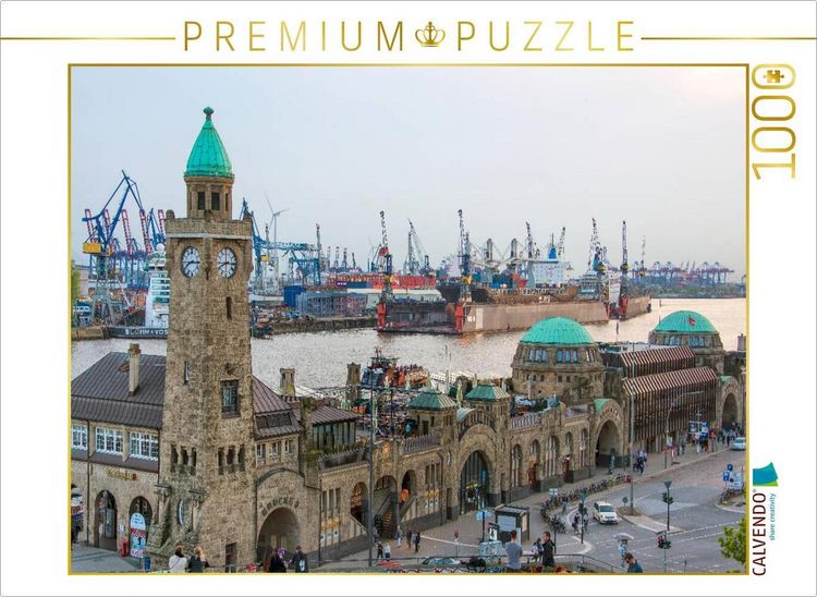 Produktbild: CALVENDO Puzzle Die St.Pauli Landungsbr&uuml;cken | 1000 Teile Lege-Gr&ouml;&szlig;e 64x48cm Foto-Puzzle f&uuml;r gl&uuml;ckliche Stunden