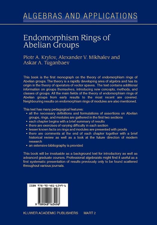 Produktbild: Endomorphism Rings of Abelian Groups
