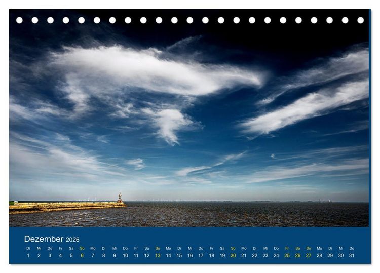 Produktbild: Die Nordmole in Wilhelmshaven. Historisches Relikt und Lieblingsort. (Tischkalender 2026 DIN A5 quer), CALVENDO Monatskalender