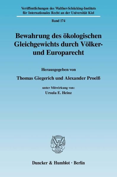 Produktbild: Bewahrung des &ouml;kologischen Gleichgewichts durch V&ouml;lker- und Europarecht.