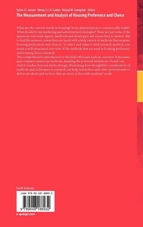 Produktbild: The Measurement and Analysis of Housing Preference and Choice