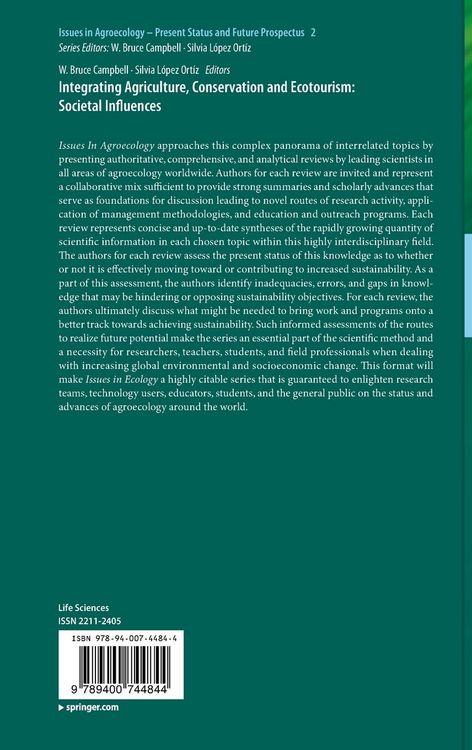 Produktbild: Integrating Agriculture, Conservation and Ecotourism: Societal Influences