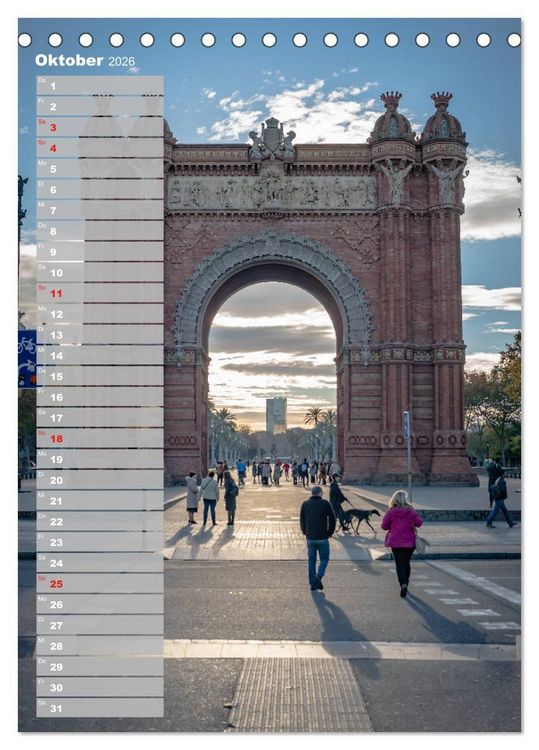 Produktbild: Barcelona - Eine St&auml;dtereise (Tischkalender 2026 DIN A5 hoch), CALVENDO Monatskalender