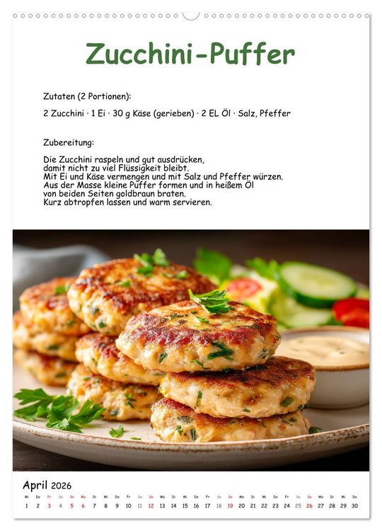 Produktbild: Low Carb - Rezepte ohne Kohlenhydrate zum Abnehmen (Wandkalender 2026 DIN A2 hoch), CALVENDO Monatskalender