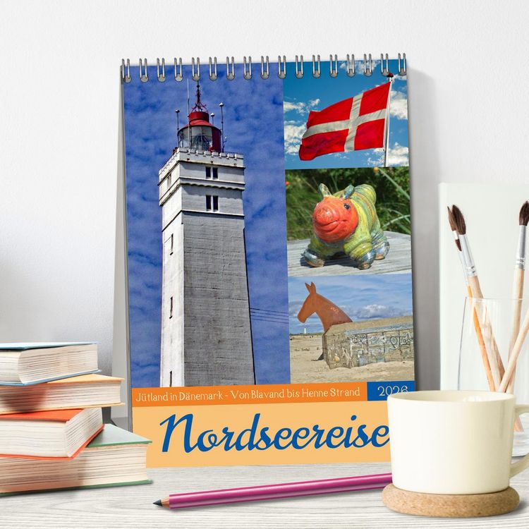 Produktbild: Nordseereise &ndash; J&uuml;tland in D&auml;nemark &ndash; Von Blavand bis Henne Strand (Tischkalender 2026 DIN A5 hoch), CALVENDO Monatskalender