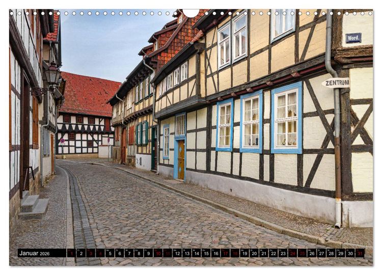 Produktbild: Fachwerkstadt Quedlinburg (Wandkalender 2026 DIN A3 quer), CALVENDO Monatskalender