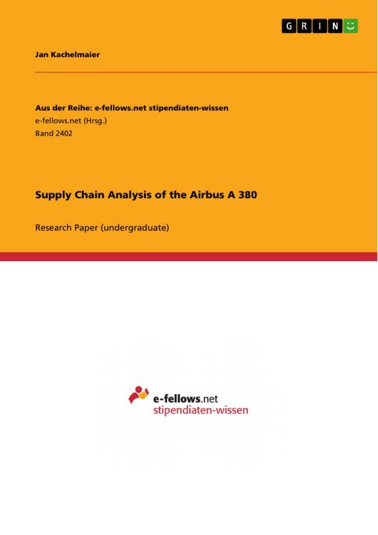 Produktbild: Supply Chain Analysis of the Airbus A 380