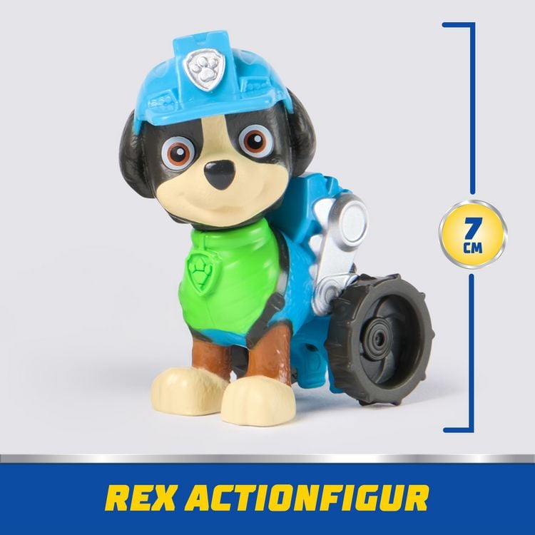 Produktbild: PAW Patrol - Rex-Figur mit Dinosaurier-Rettungsfahrzeug, stabiles Basis-Fahrzeug (2025), authentisches Spielzeug zur Serie f&uuml;r Kinder ab 3 Jahren