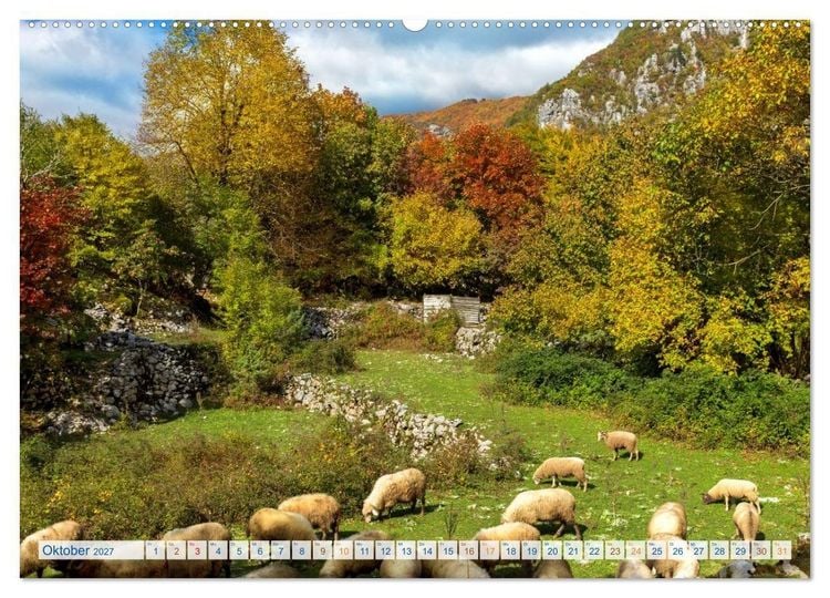 Produktbild: Abenteuer Theth - Unterwegs in den Albanischen Alpen (hochwertiger Premium Wandkalender 2027 DIN A2 quer), Kunstdruck in Hochglanz