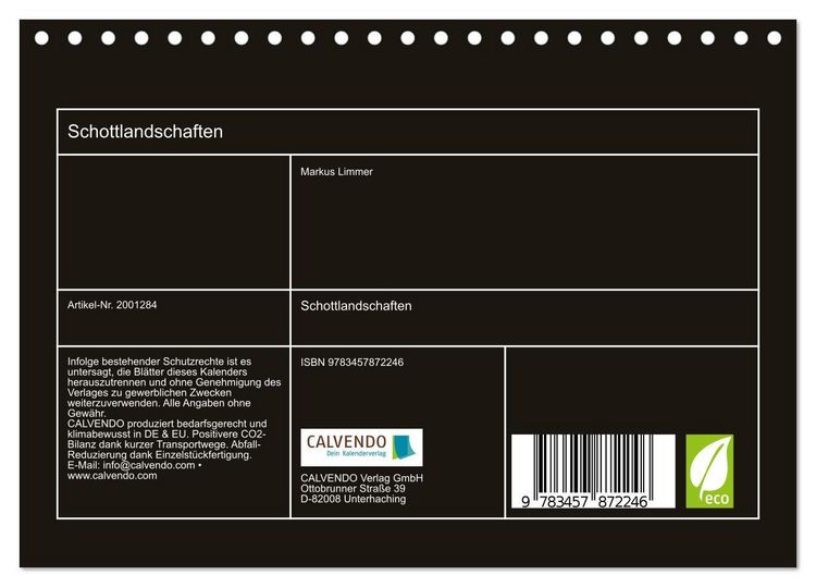 Produktbild: Schottlandschaften (Tischkalender 2026 DIN A5 quer), CALVENDO Monatskalender