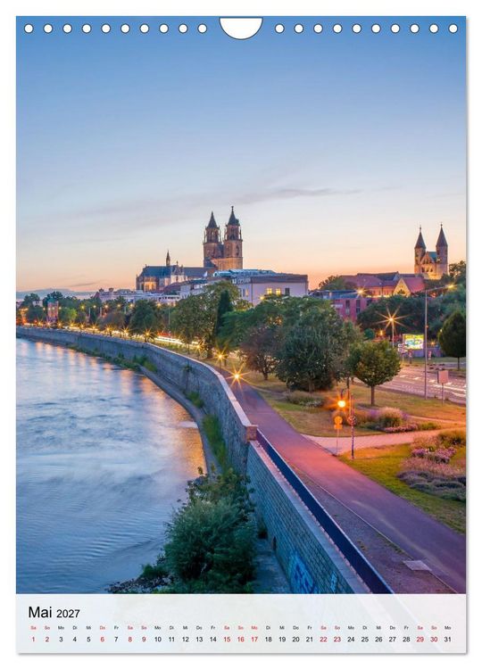 Produktbild: Magdeburg und das Licht am Ende des Tages (Wandkalender 2027 DIN A4 hoch), CALVENDO Monatskalender