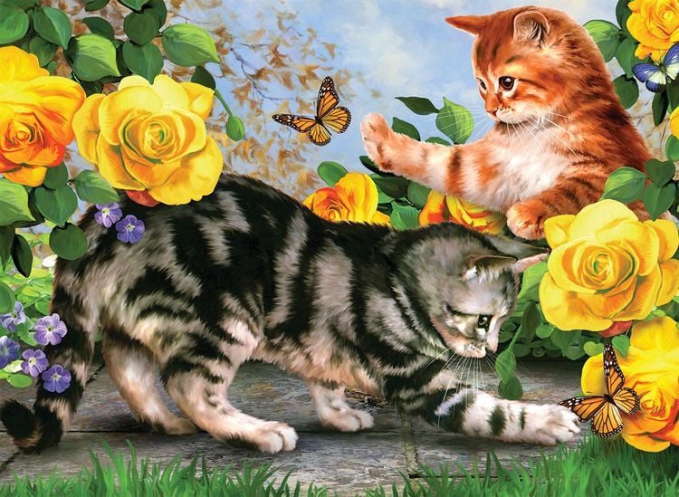 Produktbild: PRACHT Malen nach Zahlen Junior Spielende Katzen