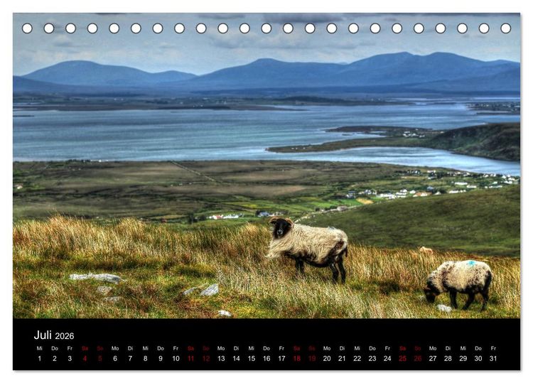 Produktbild: Irland - Rauhe K&uuml;ste und Wilde Natur (Tischkalender 2026 DIN A5 quer), CALVENDO Monatskalender