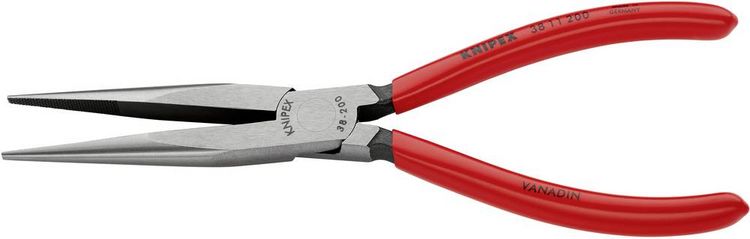 Produktbild: Knipex 38 11 200 Elektronik- u. Feinmechanik Flachrundzange Gerade Vanadium Elektrostahl 200mm