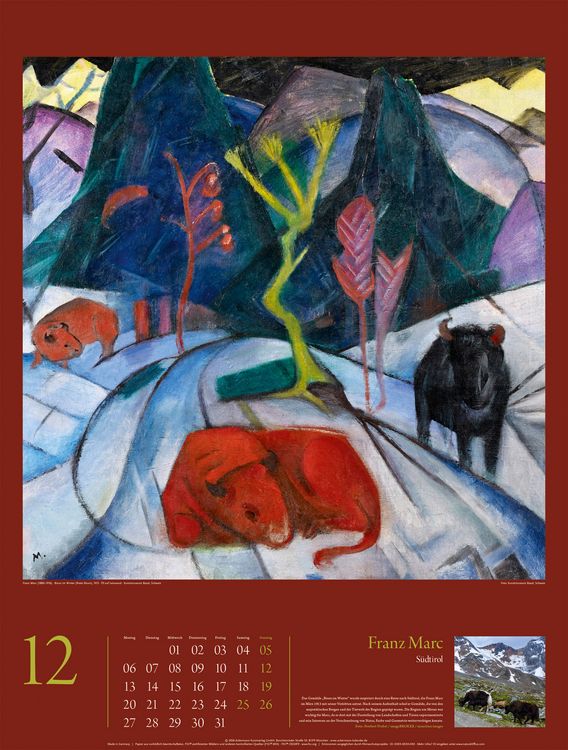 Produktbild: KunstGeschichten Kalender 2027 | Meisterwerke und die Orte ihrer Inspiration