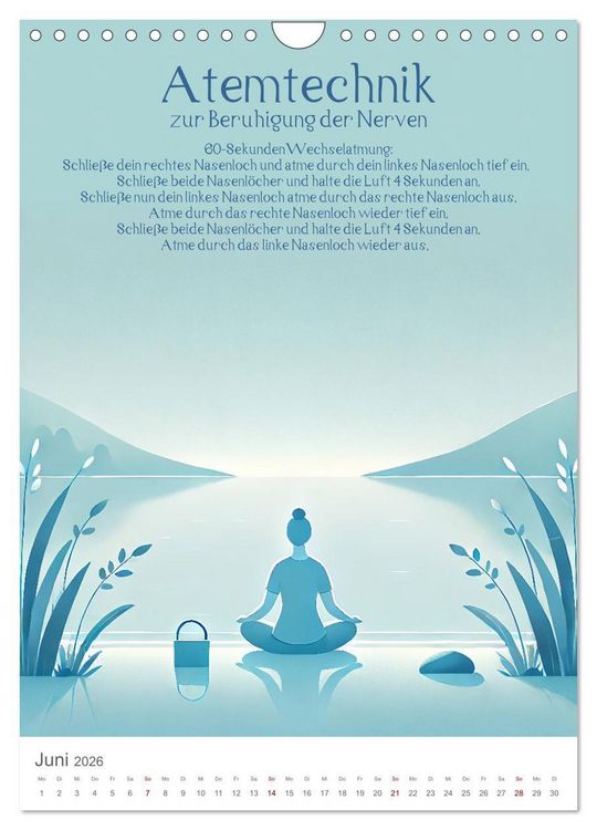Produktbild: Dein Anti-Stress Kalender - Monatliche Inspirationen f&uuml;r mehr Entspannung (Wandkalender 2026 DIN A4 hoch), CALVENDO Monatskalender