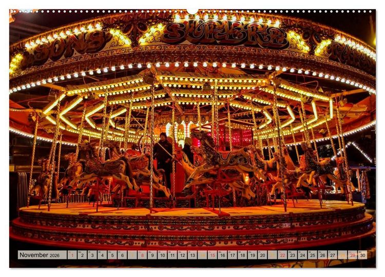 Produktbild: Karussell - Nostalgie (Wandkalender 2026 DIN A2 quer), CALVENDO Monatskalender