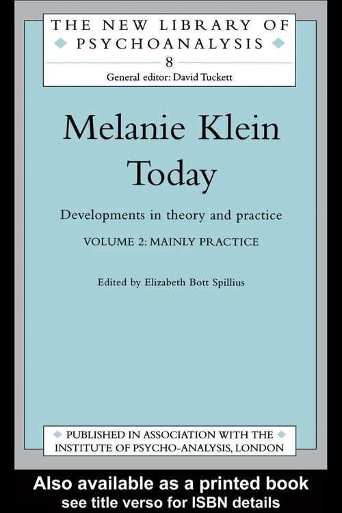 Produktbild: Melanie Klein Today, Volume 2: Mainly Practice