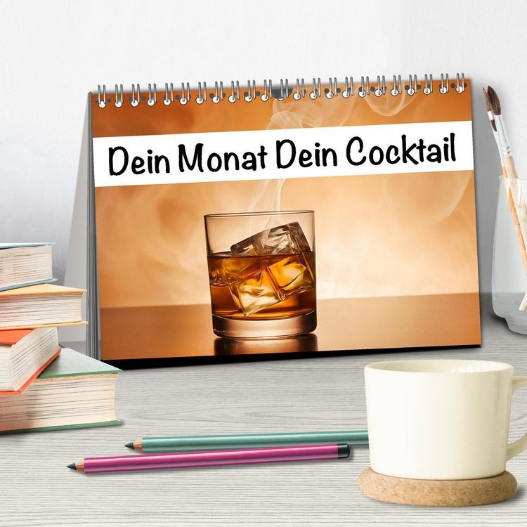 Produktbild: Dein Monat dein Cocktail (Tischkalender 2026 DIN A5 quer), CALVENDO Monatskalender