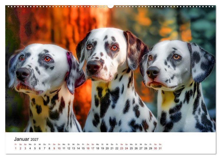 Produktbild: Dalmatiner - Mehr als nur Punkte! (Wandkalender 2027 DIN A2 quer), CALVENDO Monatskalender
