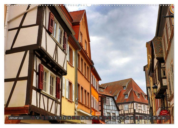 Produktbild: Bienvenue &agrave; Wissembourg. Spaziergang durch Wei&szlig;enburg im Elsass (Wandkalender 2026 DIN A2 quer), CALVENDO Monatskalender