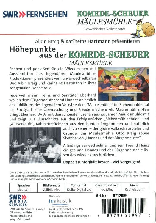 Produktbild: Komede-Scheuer M&auml;ulesm&uuml;hle - H&ouml;hepunkte aus der Komede-Scheuer M&auml;ulesm&uuml;hle