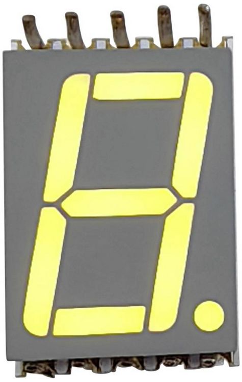 Produktbild: TRU COMPONENTS SMD-LED Gelb 10 mcd Einzelziffer-Display