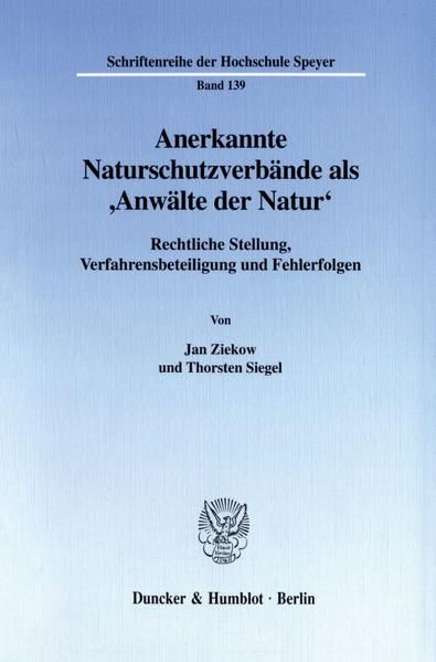 Produktbild: Anerkannte Naturschutzverb&auml;nde als 'Anw&auml;lte der Natur'.