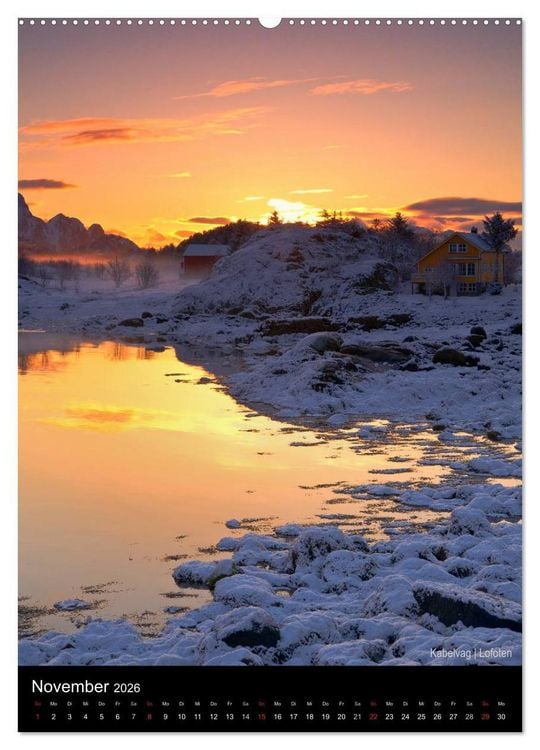 Produktbild: Northern Norway (Wandkalender 2026 DIN A2 hoch), CALVENDO Monatskalender