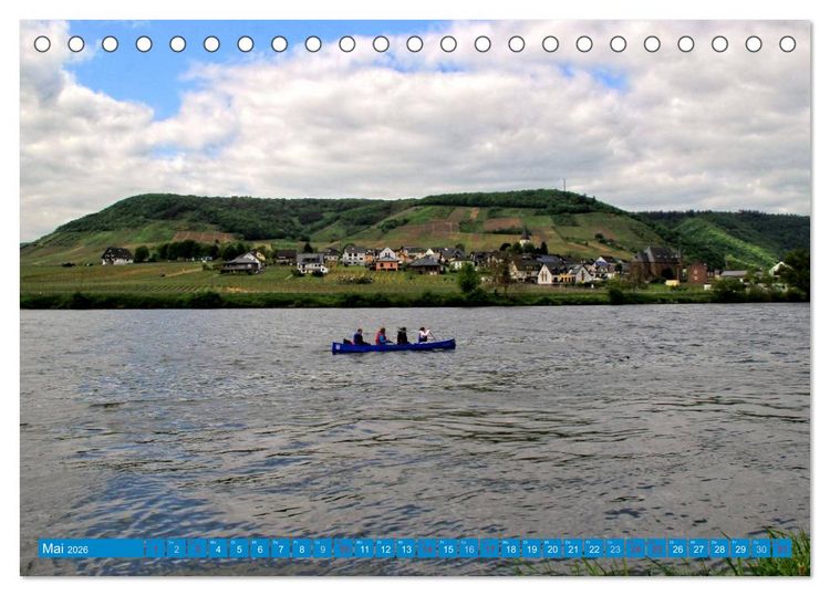 Produktbild: Der wundersch&ouml;nen Mosel entlang &ndash; Von Koblenz bis Trier (Tischkalender 2026 DIN A5 quer), CALVENDO Monatskalender