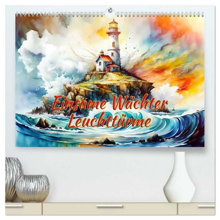 Produktbild: Einsame W&auml;chter Leuchtt&uuml;rme (hochwertiger Premium Wandkalender 2026 DIN A2 quer), Kunstdruck in Hochglanz