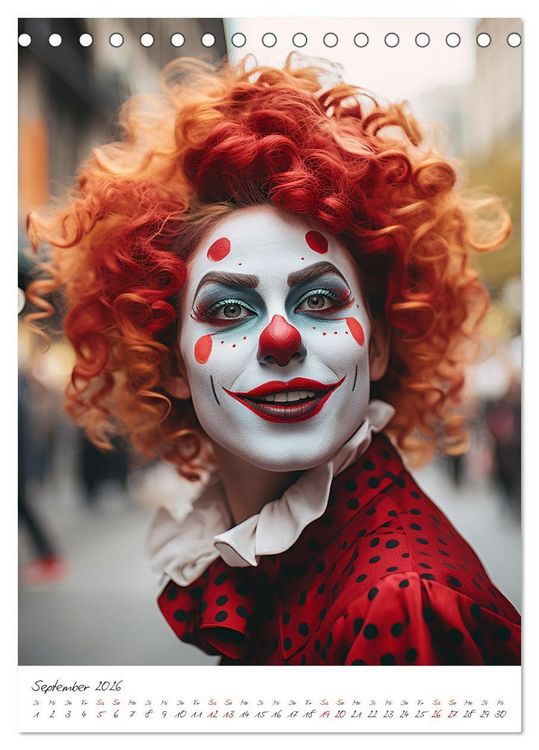 Produktbild: Misses Clown (Tischkalender 2026 DIN A5 hoch), CALVENDO Monatskalender