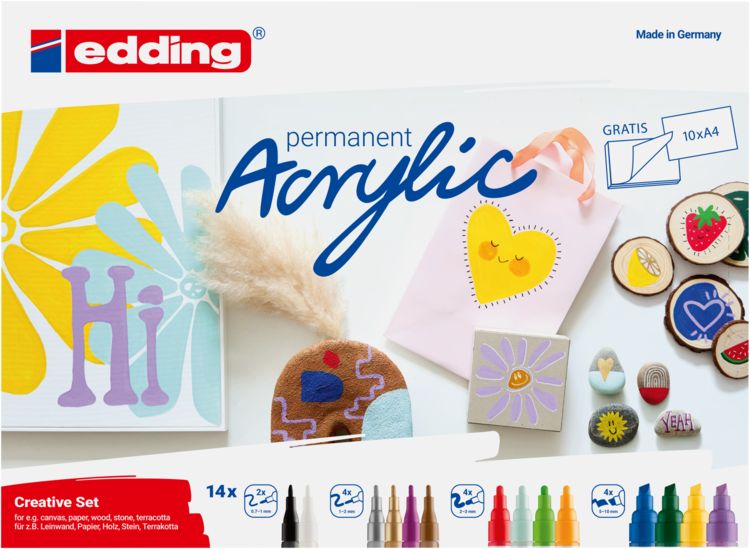 Produktbild: edding Acrylmarker Kreativ Basic 14er Set
