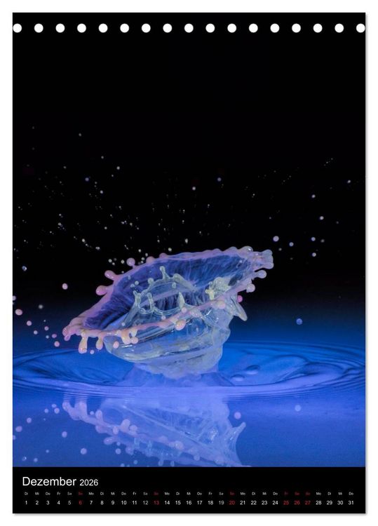 Produktbild: Experimentelle Fotografie Liquid Art (Tischkalender 2026 DIN A5 hoch), CALVENDO Monatskalender