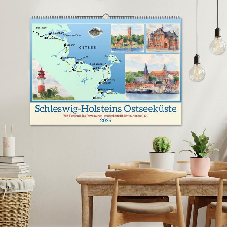 Produktbild: Schleswig-Holsteins Ostseek&uuml;ste (Wandkalender 2026 DIN A2 quer), CALVENDO Monatskalender