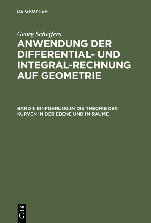 Produktbild: Einf&uuml;hrung in die Theorie der Kurven in der Ebene und im Raume