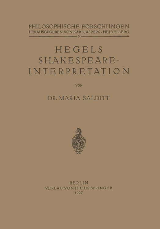 Produktbild: Hegels Shakespeare- Interpretation