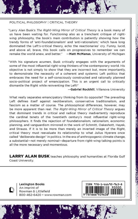 Produktbild: Right-Wing Mirror of Critical Theory
