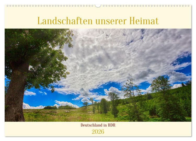 Produktbild: Landschaften unserer Heimat (Wandkalender 2026 DIN A2 quer), CALVENDO Monatskalender