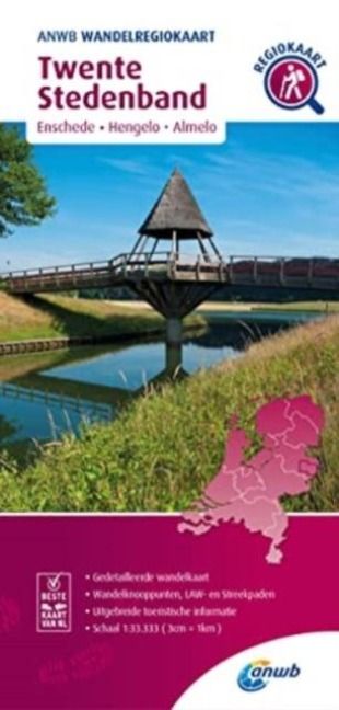 Produktbild: Twente Stedenband hiking region map