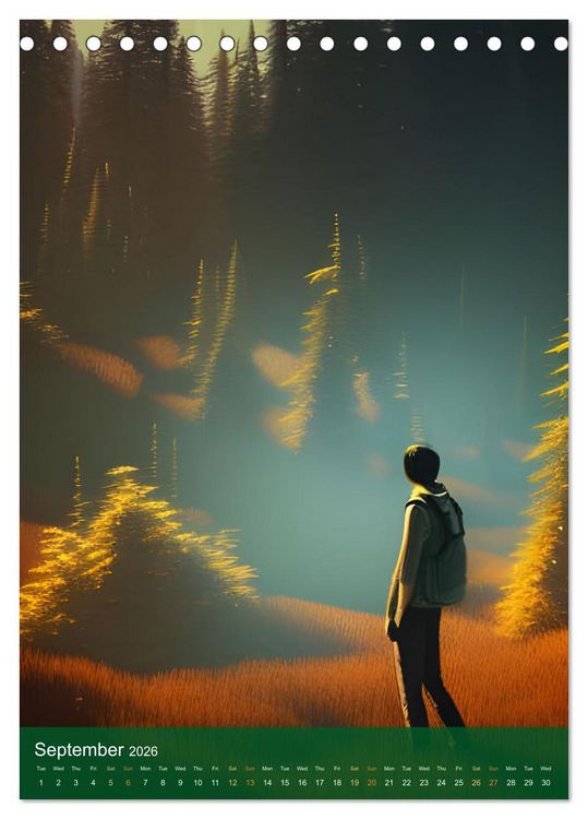 Produktbild: Epic Wanderings (Desk Calendar 2026 DIN A5 portrait), CALVENDO 12 Month DeskCalendar