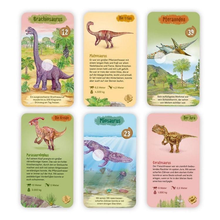 Produktbild: TR&Ouml;TSCH - 55 Lernkarten Dinosaurier