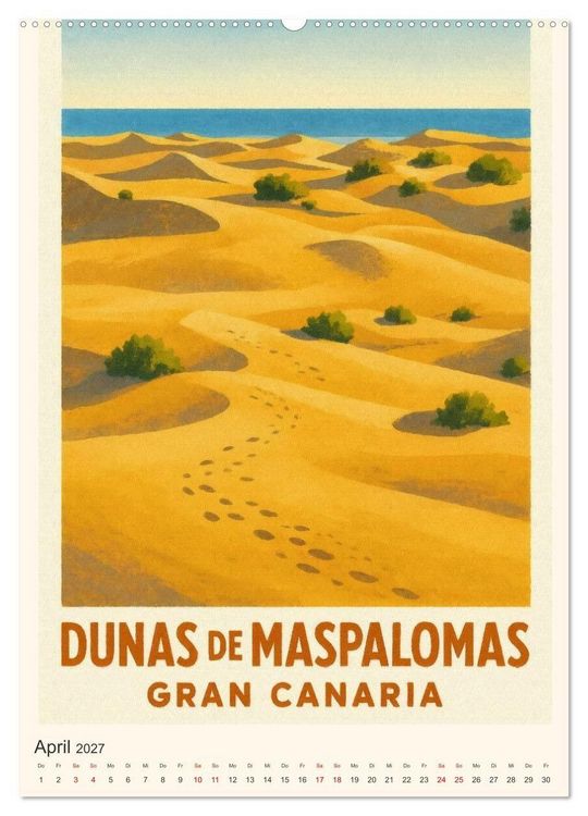 Produktbild: City Poster Gran Canaria (Wandkalender 2027 DIN A2 hoch), CALVENDO Monatskalender