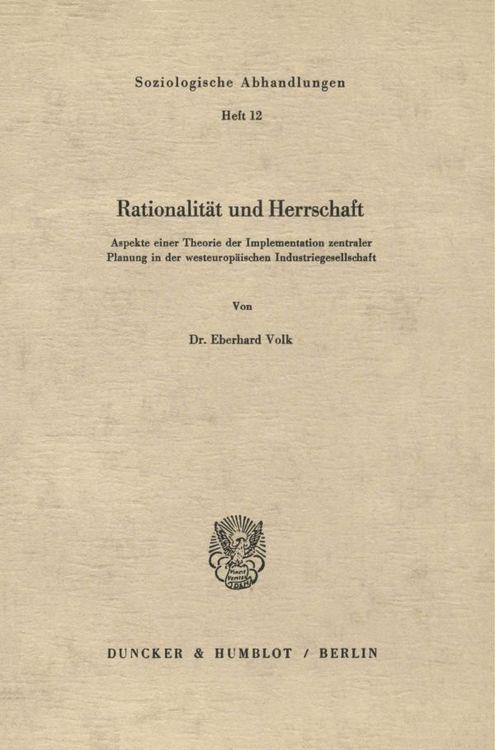 Produktbild: Rationalit&auml;t und Herrschaft.